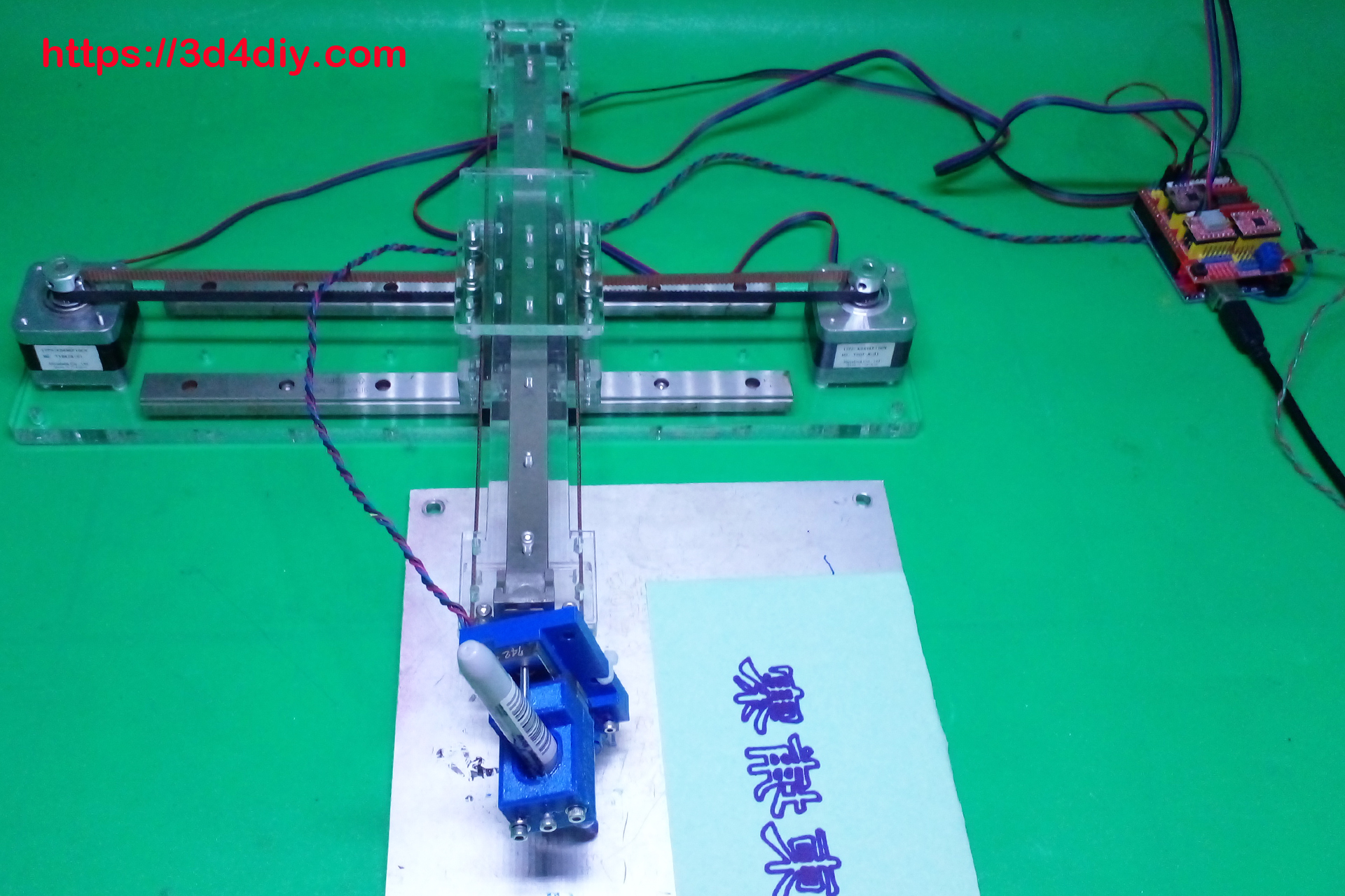 CoreXY Acrylic Plotter DIY Draw Homemade Arduino Laser Engraver
