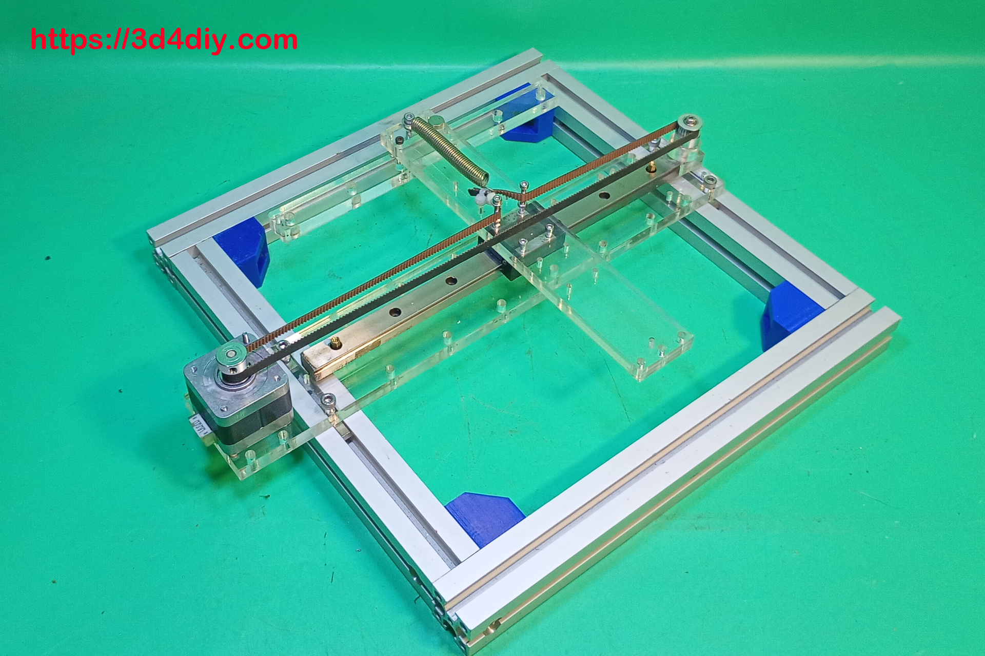 Acrylic Cartesian 3D Printer DIY Base Y Axis Slide Homemade