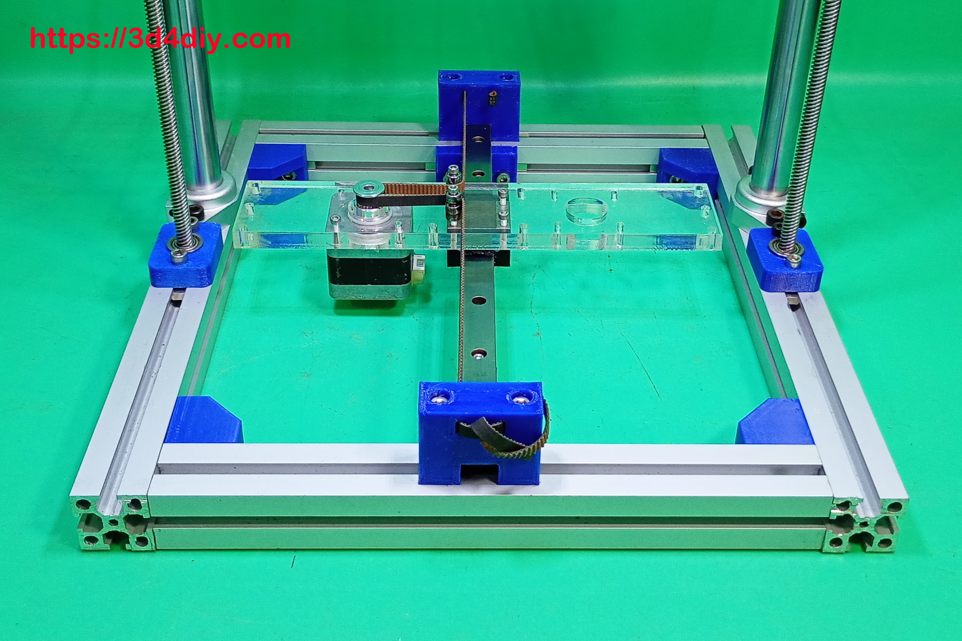 3D Printer DIY Acrylic Cartesian Base Y Axis Slide Homemade