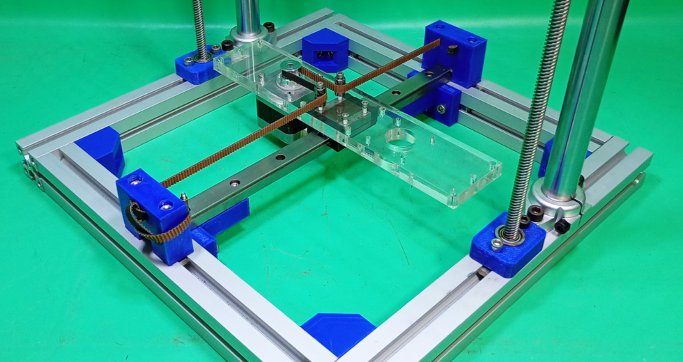3D Printer DIY Acrylic Cartesian Base Y Axis Slide Homemade