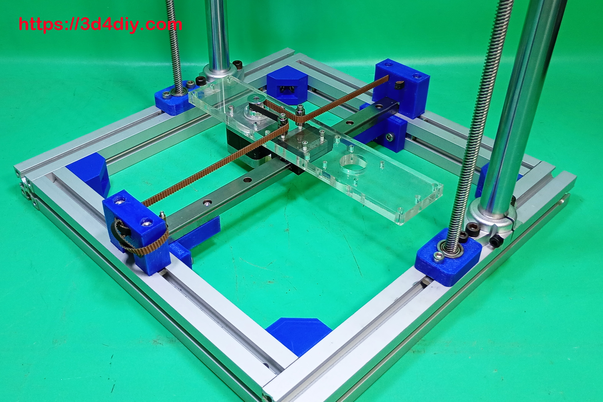3D Printer DIY Acrylic Cartesian Base Y Axis Slide Homemade