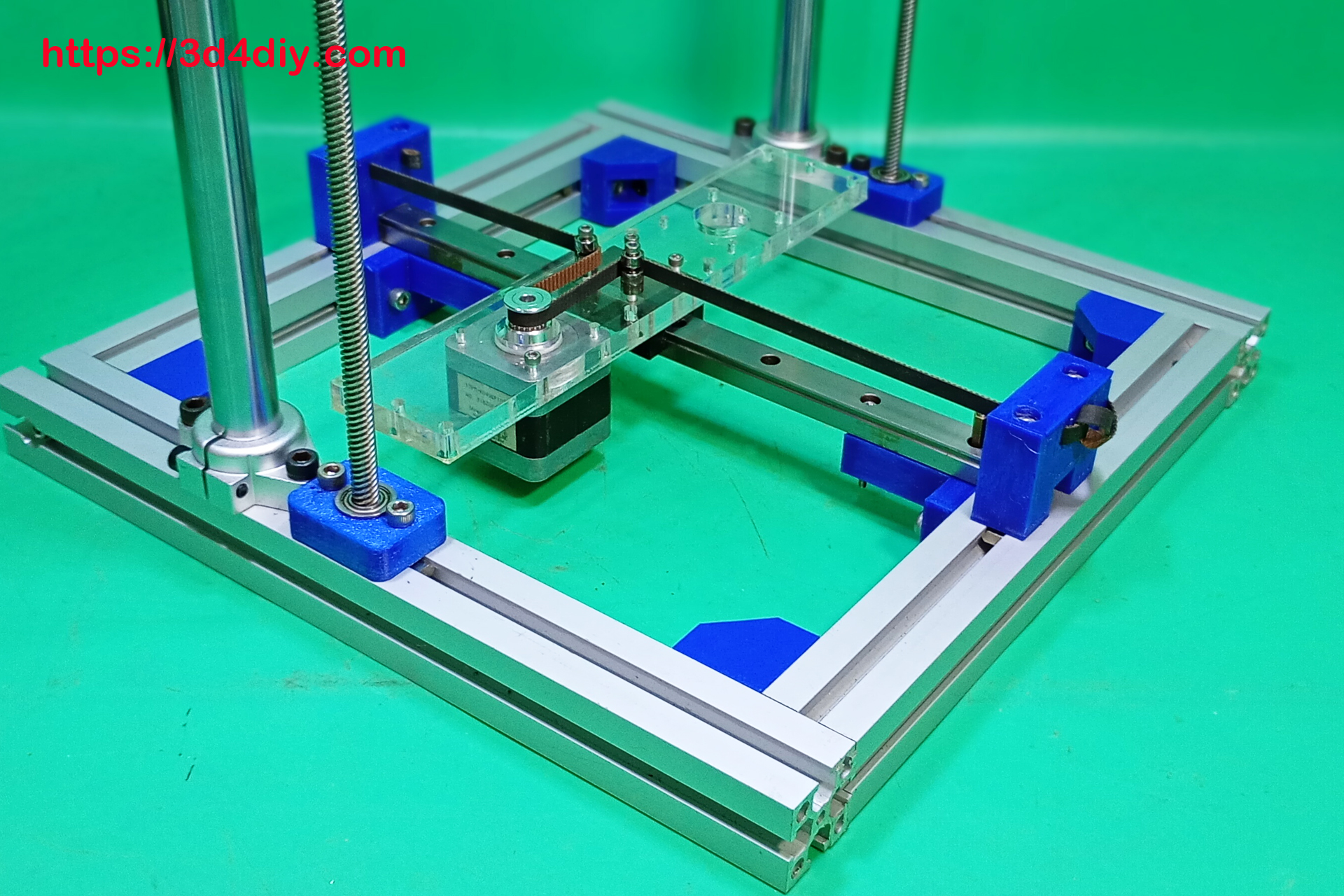 3D Printer DIY Acrylic Cartesian Base Y Axis Slide Homemade